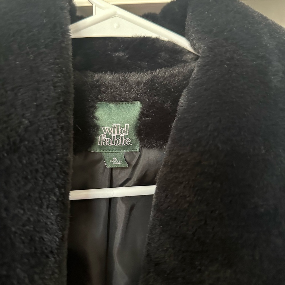 wild fable Black Faux Fur Jacket - Picture 3 of 4